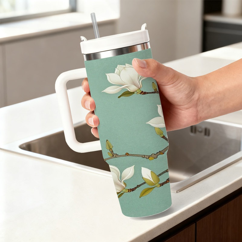 1pc 40 Oz Stainless Steel Insu - Sublimation Mug White review and price