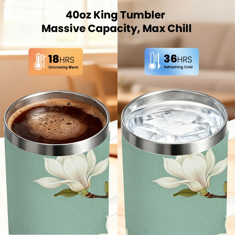 1pc 40 Oz Stainless Steel Insu - Sublimation Mug White review and price
