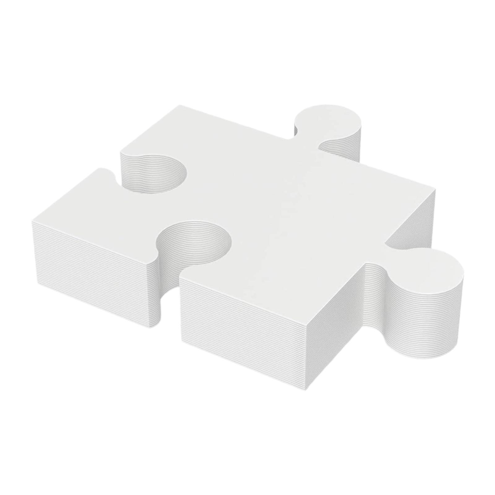 White Cardboard Puzzle Set Bla - Puzzle Blank White review and price